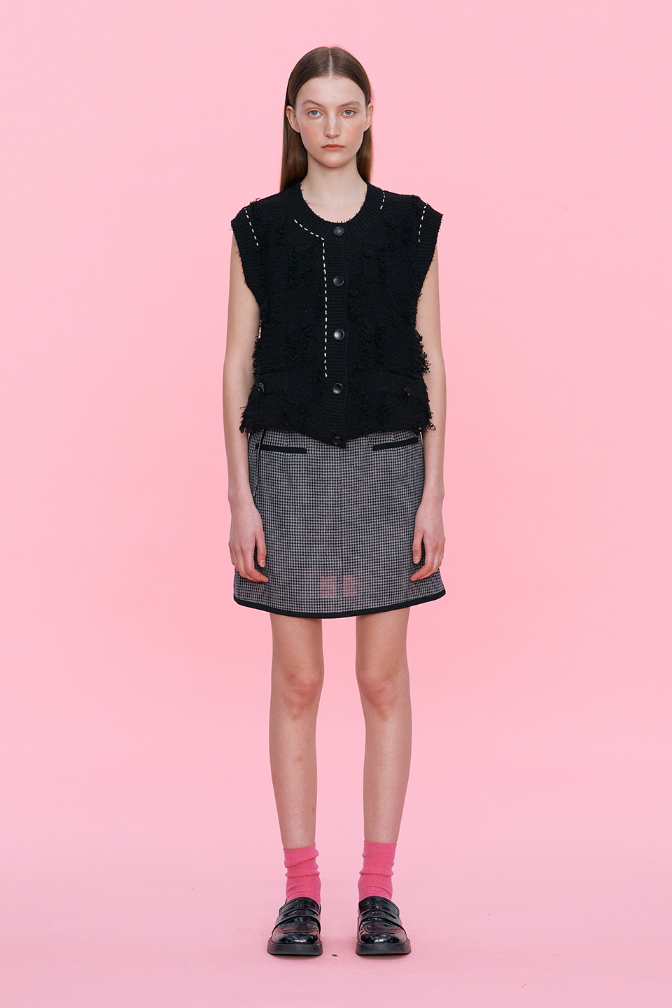 [Outlet] Tweed  Miniskirt_BLACK